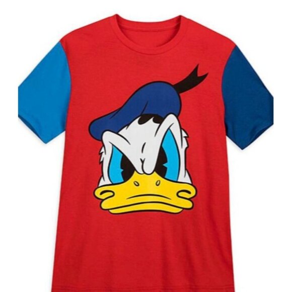 Mickey & Co Disney Donald Duck Colorblock T-Shirt Size L Short Sleeve Multicolor - Picture 2 of 5